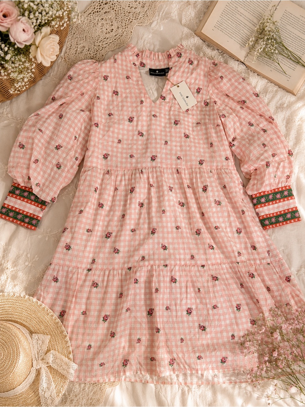Emily Lovelock Jenny Print Mix Dress | NWT | XS